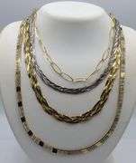 Group lot of 4 vintage 925 sterling silver necklaces