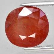 Unique 5.22ct Padparadscha colored reddish orange Sapphire