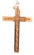 Large gold plated cross pendant