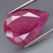 Huge! Pendant cut! Untreated! 13.55ct violet red Winza Ruby!