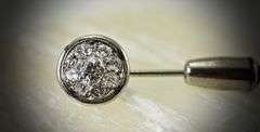 Elegant Antique Platinum & Diamond Stickpin
