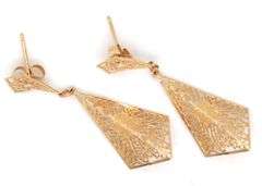 14kt Yellow gold filigree dangle earrings