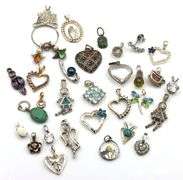 Group lot of Vintage 925 sterling silver pendants