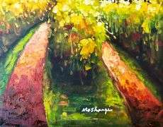 VINEYARD FIELD  PAINTING ON CANVAS