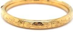 Gold plated bangle bracelet