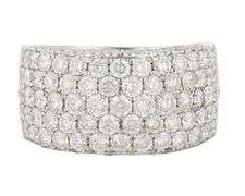 3.75ctw Pave Diamond Wide Band Ring in 14K