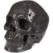 Hand Carved Large Hot Lava Stone Crystal Skull