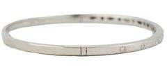 0.28ctw Diamond Burnished Set Bangle Bracelet in 18K