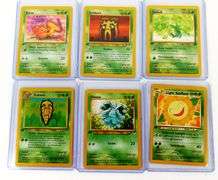 6 Pokémon 1999 1st Edition Trade Cards