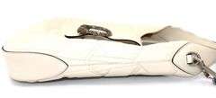 GUCCI, White Dionysus Hobo Leather Large Shoulder Bag with Web Strap