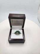 Victorian natural emeralds and diamond accent ring