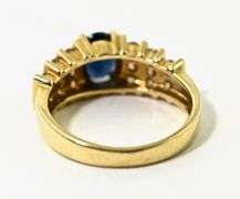 Lively 14K Sapphire and Diamond Ring