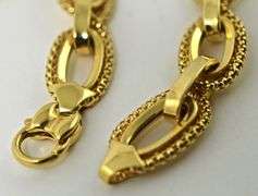 Beautifully Detailed 14K Oval Links Bracelet