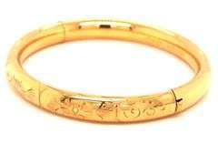 Gold plated bangle bracelet