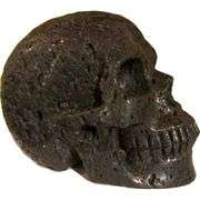 Hand Carved Large Hot Lava Stone Crystal Skull