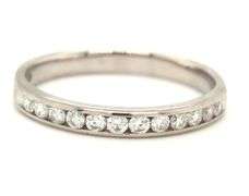 14kt White gold .50ctw channel set diamond band