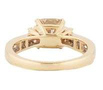 3.23ctw Radiant Fancy Brown and White Diamond Channel Set Ring in 14K