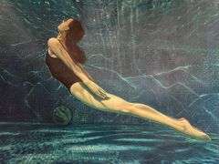 Treasure original oil on canvas by Alberto Herrera