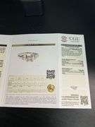 CERTIFIED 14K WHITE GOLD AND DIAMOND ENGAGEMENT RING