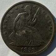 Circulated 1858 O Seated Half