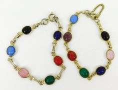 2 Vintage Scarab Bracelets