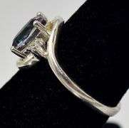 Mystic Topaz and CZ Gemstone Ring in Sterling Silver