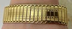 Fabulous Wide 14K Yellow Gold Flexible Bracelet