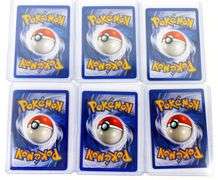 6 Pokémon 1999 1st Edition Trade Cards