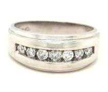 14kt White gold 0.40ctw channel set diamond band