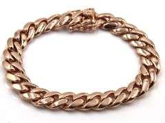 10kt Rose gold Curb link bracelet