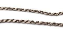 Italian Vintage 925 sterling silver Rope chain necklace