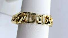 Strong 64.9 Gram 14 Kt  Gold Plate Curb Link Bracelet