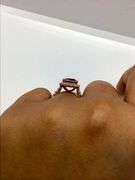 14K Rose Gold Ring with Diamonds & Bi-color Topaz