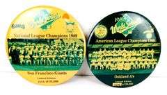 2 Oversized 1989 World Series Pin Backs