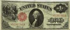 $1 Series of 1917 Landing of Columbus US Note
