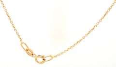 18kt Yellow gold diamond leather I pendant on chain