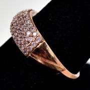 Pink Topaz Gemstone Ring in Vermeil 925 Sterling Silver