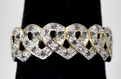 Stunning 14K Yellow Gold Diamond Band Ring