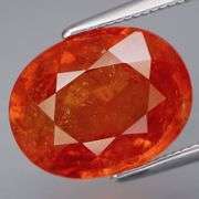 Impressive 6.38ct top red orange Spessartite Garnet