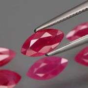 Fantastic 3.84ct set of MARQUISE CUT Burmese Rubies!