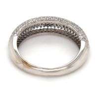 14kt White gold diamond pave dome ring