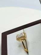 14K gold with 1.35 ctw D, VVS1 lab grown diamond ring