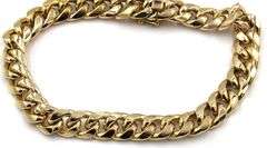 10kt Yellow gold 9mm Curb link bracelet