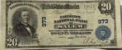 $20 Farmers National Bank of Salem Ohio.1902 Series National Note