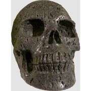 Hand Carved Large Hot Lava Stone Crystal Skull