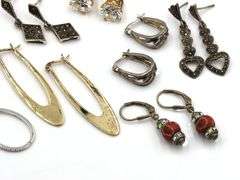 Group lot of Vintage 925 sterling silver earrings