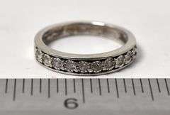 Diamond Band Ring in Sterling Silver