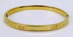 Vintage Gold Filled Engraved Bangle Bracelet