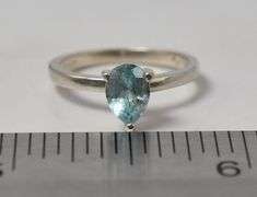 Blue Topaz Gemstone Ring in Sterling Silver