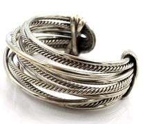 David Yurman Wide cross over cuff bangle